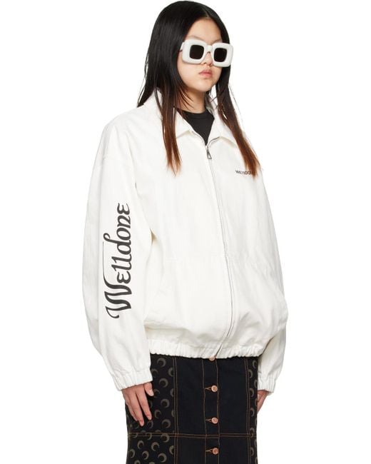 we11done White Logo Casual Jacket for men