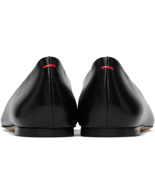 Aeyde Black Logo Ballet Shoes
