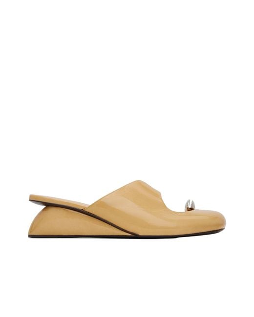Tory Burch Natural Pierced Mule Wedge