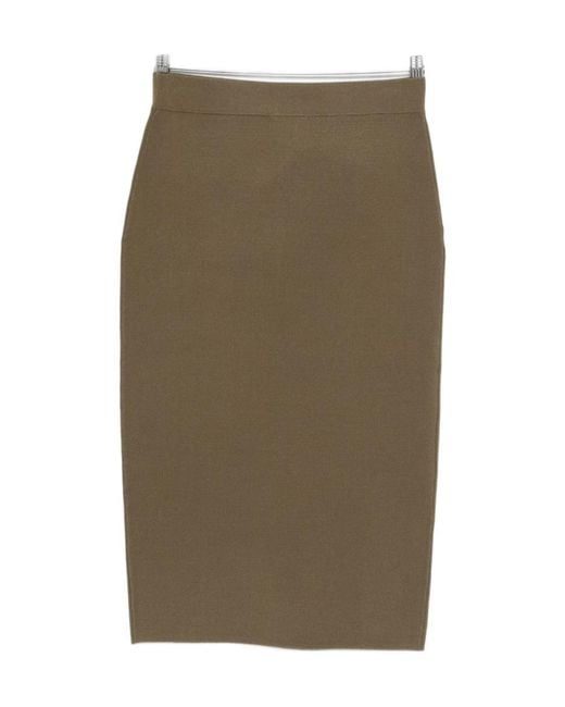 Max Mara Green Stretch Viscose Pencil Skirt