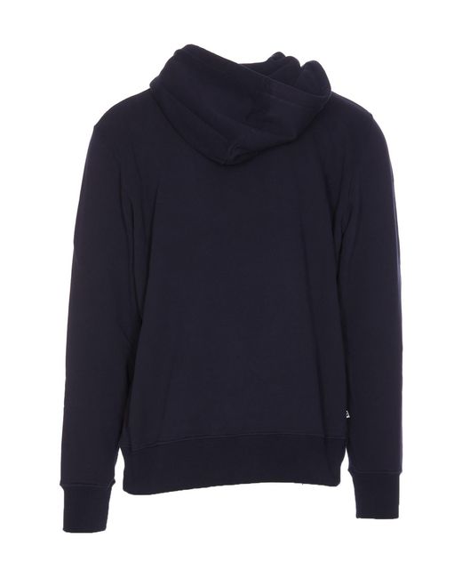 Autry Blue Logo-Printed Drawstring Hoodie for men