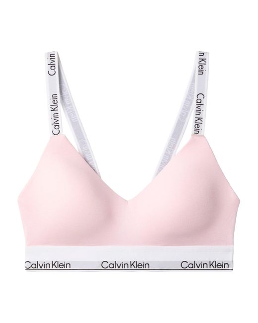 Calvin Klein Pink Solid Color Bralette
