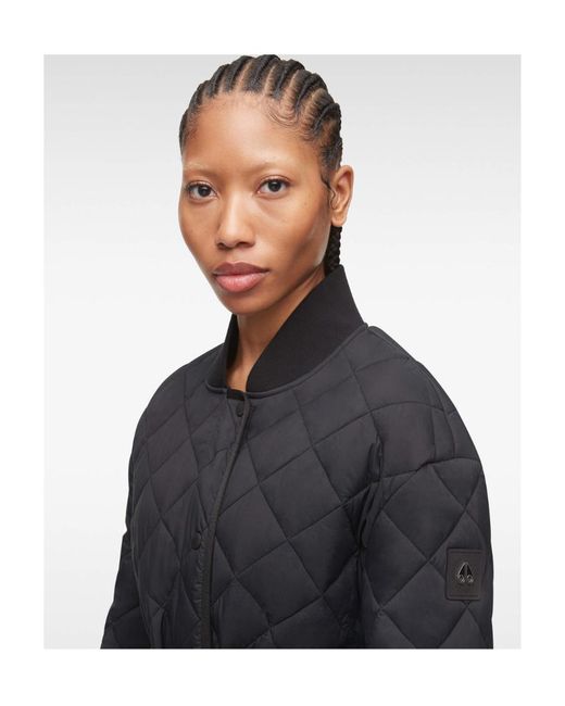 Moose Knuckles Black Queensway Quilted Belted Jacket