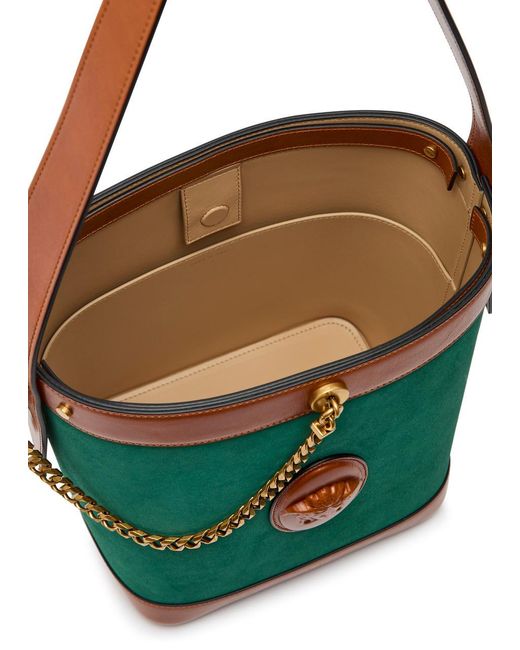 Versace Green Chain Bucket Bag