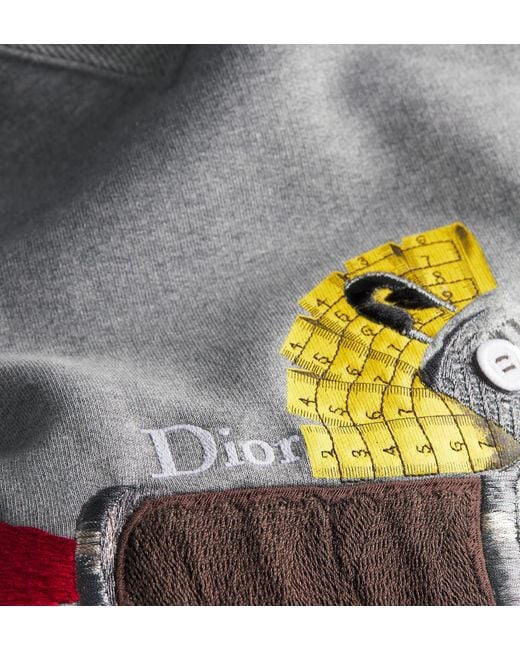 Dior Gray Sweatshirt With Horse Embroidery for men