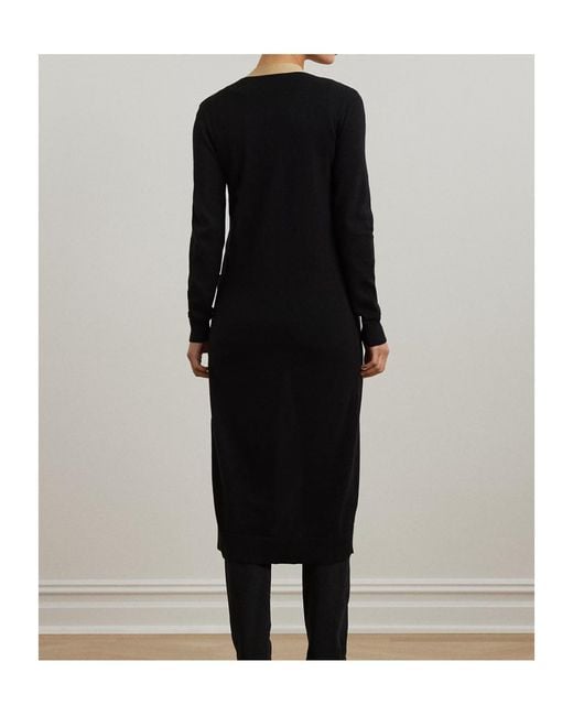 Ralph Lauren Black Cotton Blend Cardigan