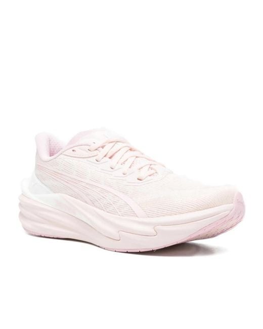 PUMA White Deviate Nitro 4 Mesh-Panelled Performance Sneakers