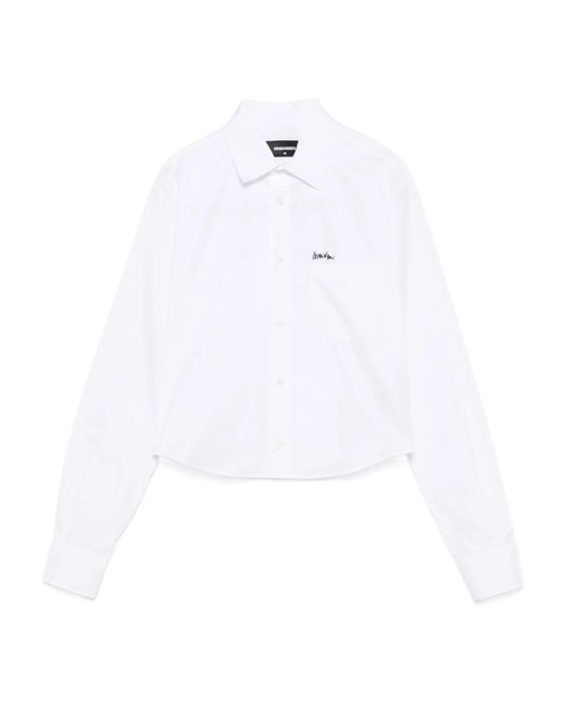 DSquared² White Mini Dean Shirt