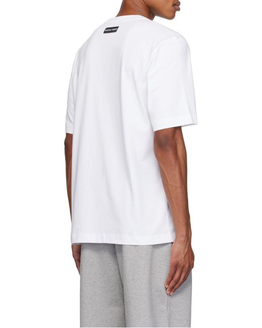 MARINE SERRE White Moon Embroidered Crewneck T-Shirt for men