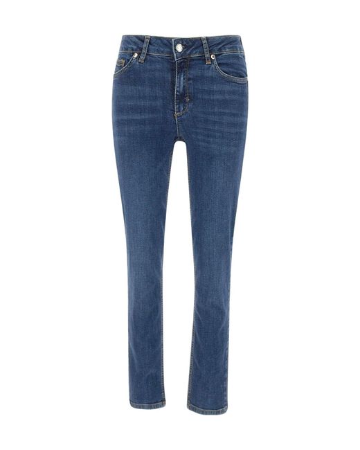 Liu Jo Blue Bottom Up Ideal Five-Pocket Trousers