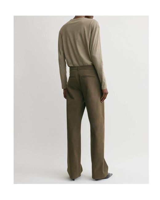 Totême Green Totme Twisted Relaxed Trousers