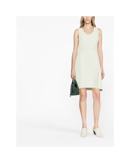 Jil Sander White A-Line Dress