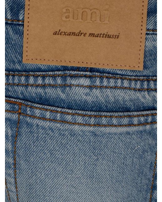AMI Blue Ami Logo Patch Jeans