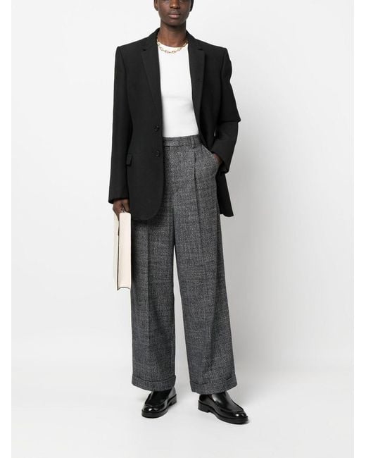 A.P.C. Gray Straight Leg Tailored Trousers