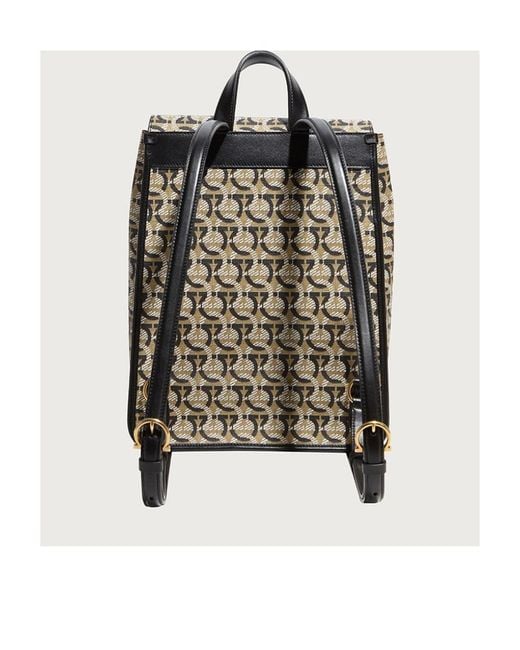 Ferragamo Multicolor Monogram-Logo Backpack