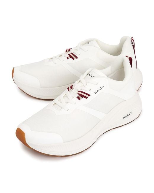 Bally White Lace-Up Sneakers for men