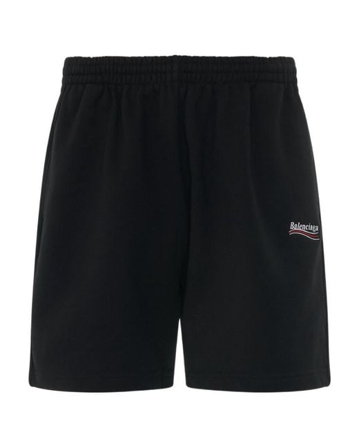 Balenciaga Political Campaign Sweat Shorts in Black for Men | Lyst