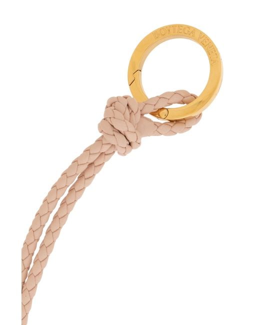 Bottega Veneta White Braided Keyring