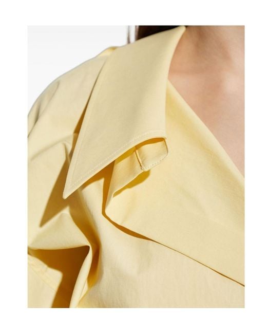 The Attico Metallic The Asymmetric Mini Shirt Dress
