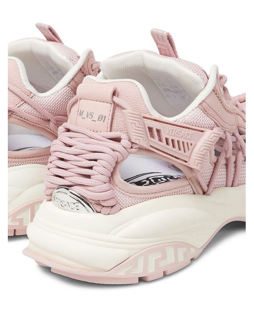 Versace Pink Mercury M-Vs-01 Lace-Up Sneakers