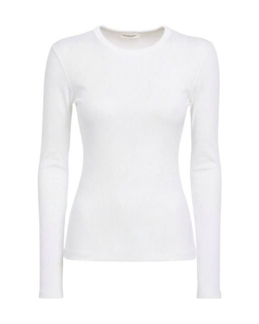 By Malene Birger White Brita Organic Cotton Long-Sleeve T-Shirt