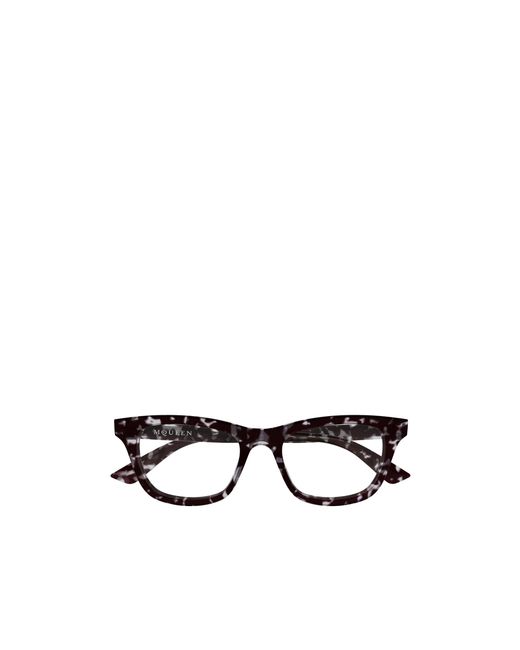 McQueen White Eyewear Square Frame Glasses