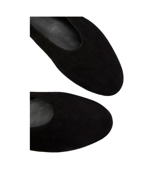 Totême Black Suede Ballet Flats