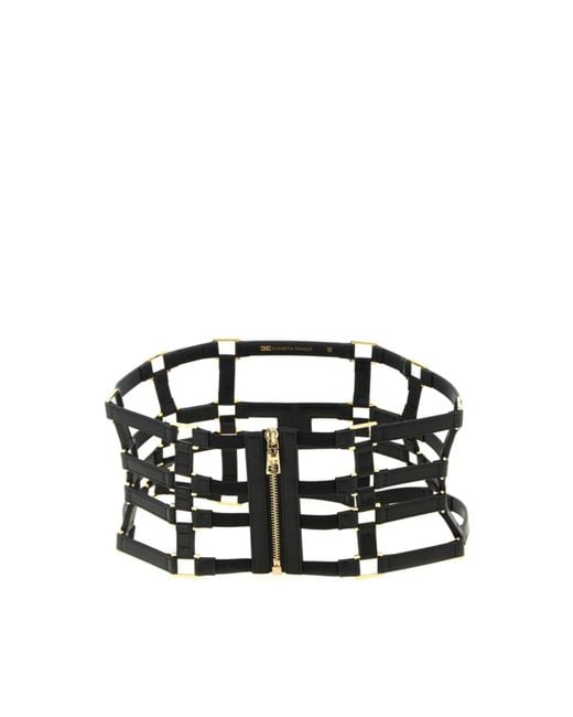 Elisabetta Franchi White Hollowed-Out Belt