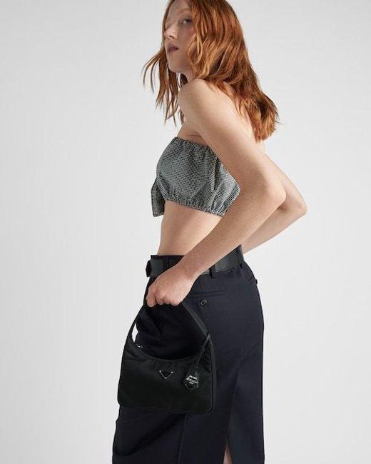 Prada Black Logo Details Shoulder Bag