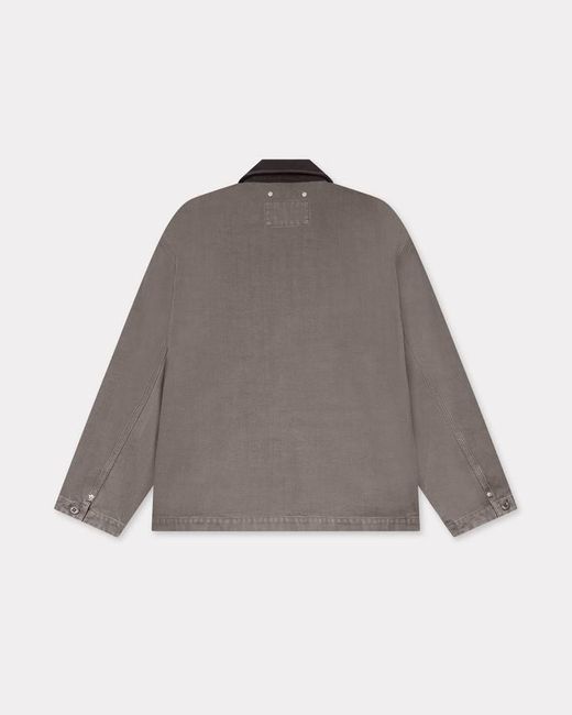 KENZO Brown Paris Chainstitch' Workwear Jacket for men