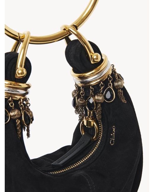 Chloé Black Chloé Beaded Bracelet Mini Hobo Bag