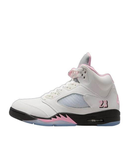 Nike Gray Air Jordan 5 Retro Lace-Up Sneakers for men