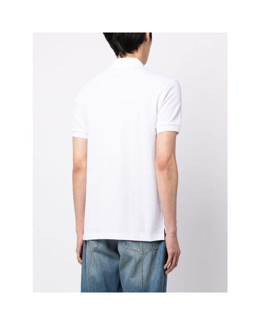 COMME DES GARÇONS PLAY White Lapel Short-Sleeved Polo Shirt for men