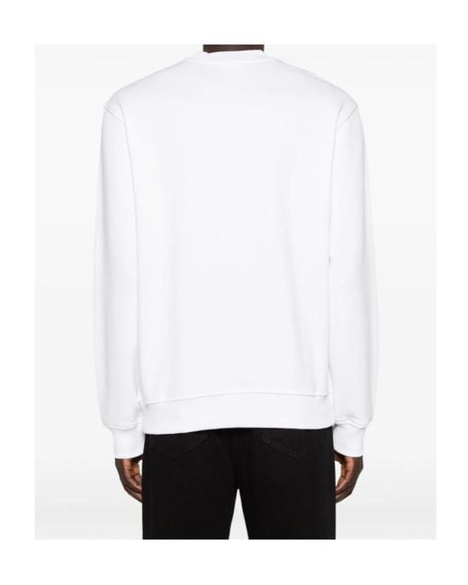 Versace Jeans White Couture Logo Print Sweatshirt for men