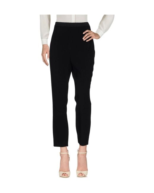 Dolce & Gabbana Black Solid-Color Casual Pants