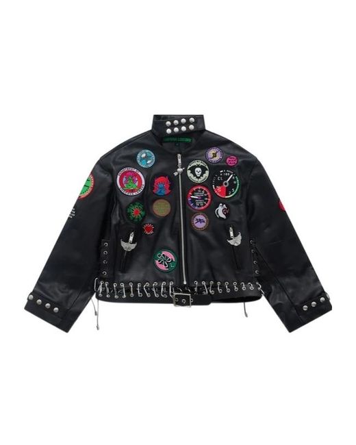 Chopova Lowena Blue Embroidered Patch Jacket