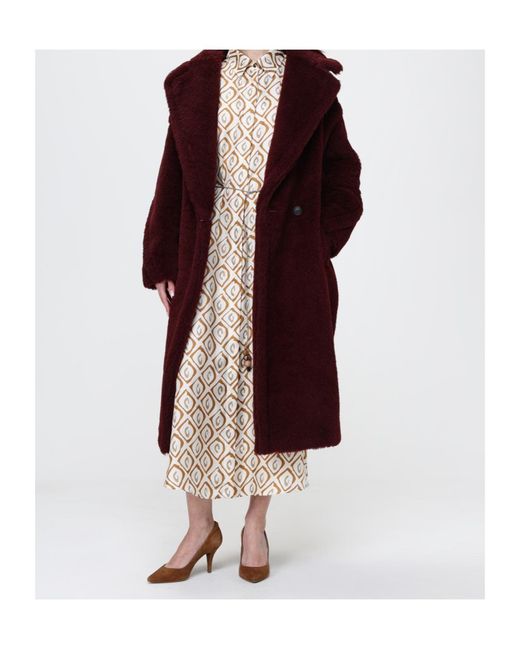 Max Mara Red Long-Sleeved Coat