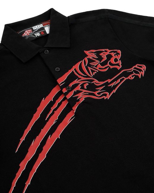 Philipp Plein Black Logo Polo Shirt for men