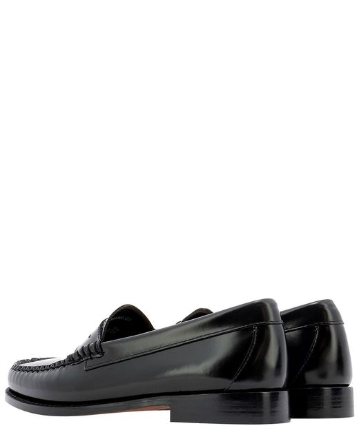 G.H.BASS Black Penny Bar Loafers