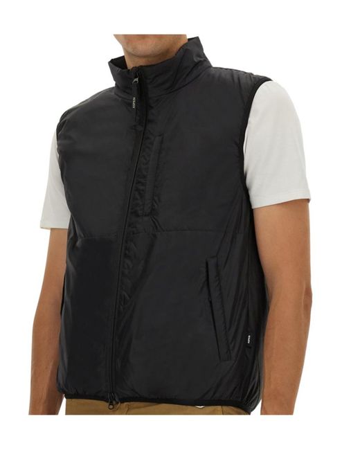 Aspesi Black Jil Zip-Up Gilet for men