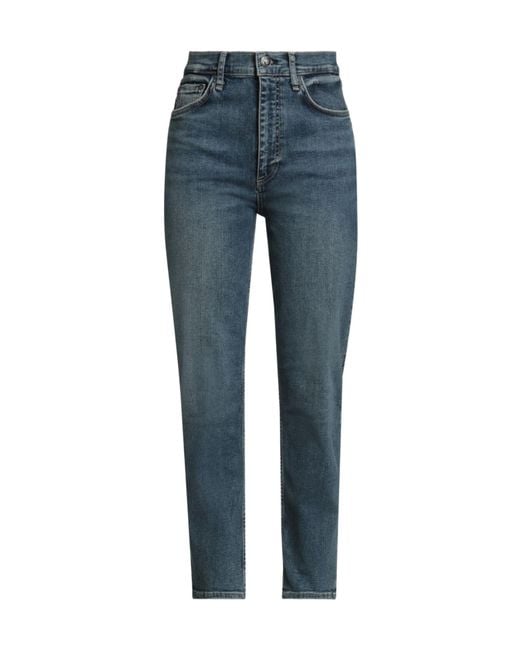 Rag & Bone Blue Plain Colour Straight-Leg Jeans