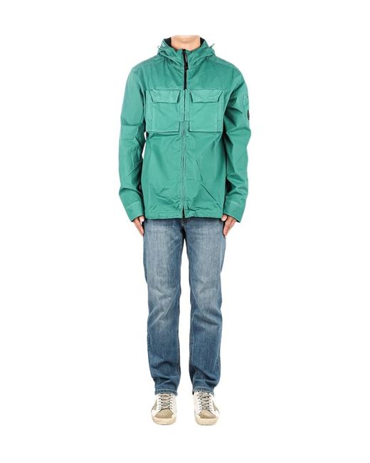 C P Company Green Long-Sleeved Casual Jacket for men