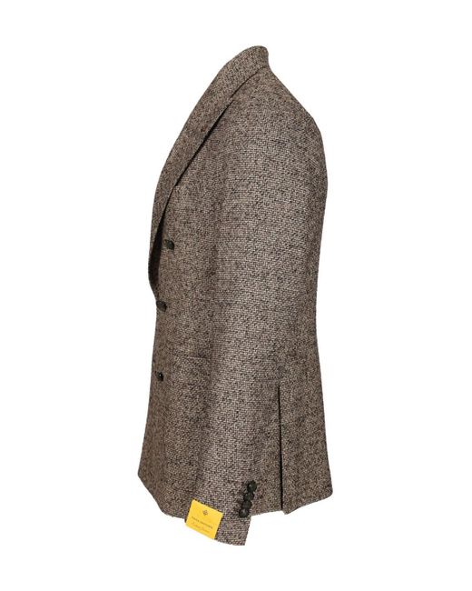 Tagliatore Brown Double-Breasted Jacket for men