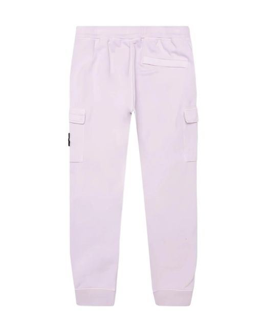 Stone Island Pink Compass-Badge Track Pants for men