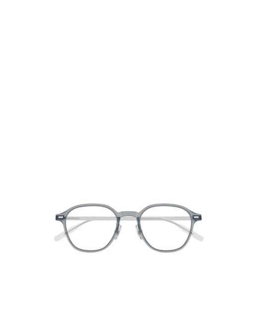 Montblanc White Round-Frame Glasses for men