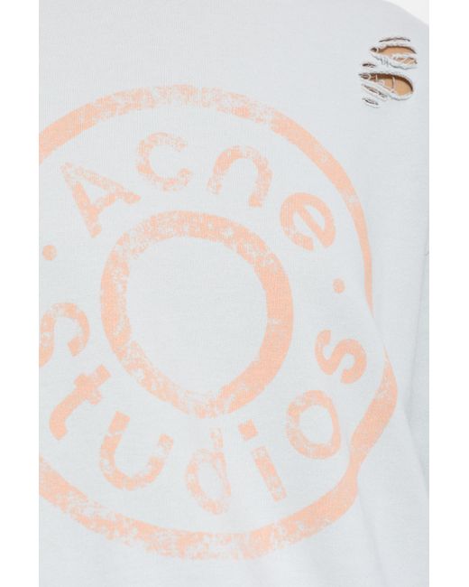 Acne White Long-Sleeved Sweater