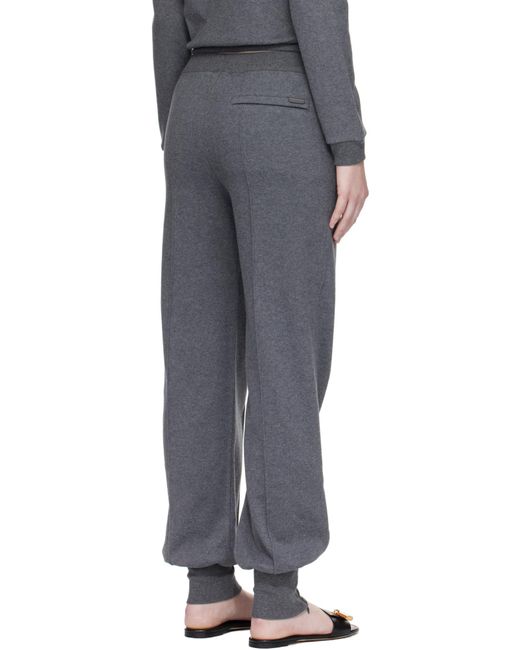 Tom Ford Gray Cuffed Drawstring Trousers