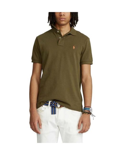 Polo Ralph Lauren Green Logo Short-Sleeved Polo Shirt for men