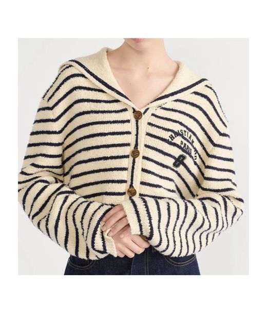 Dior White Striped Cardigan
