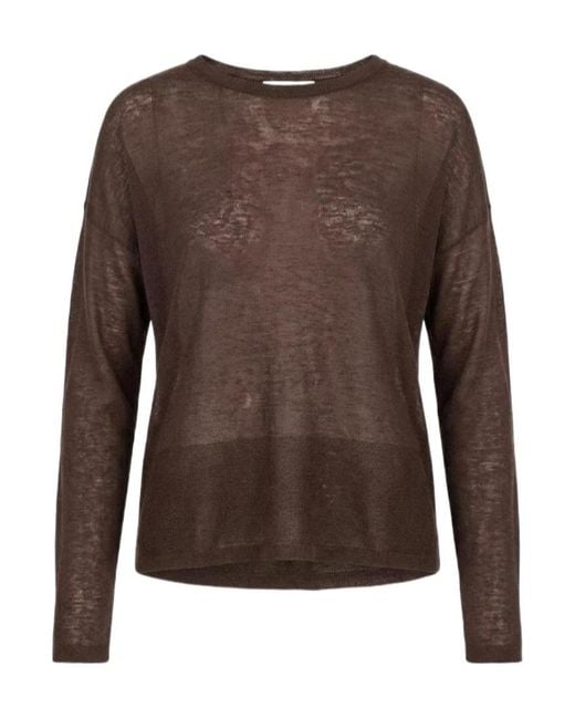 Closed Brown Fine-Knit Long-Sleeve Sweater